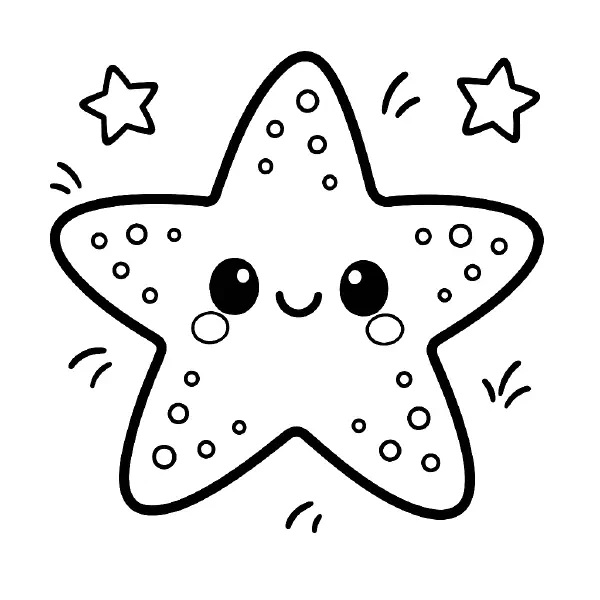 β Starfish Coloring Page β A cute starfish with a big grin and five friendly arms. Perfect for ocean-themed coloring at home or in the classroom. π¨ποΈπ