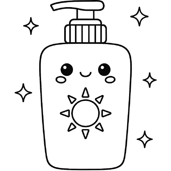 π§΄ Sunscreen Bottle Coloring Page β A smiling sunscreen bottle to remind everyone to stay safe in the sun. Cute, simple, and fun to color. π¨ποΈβοΈ